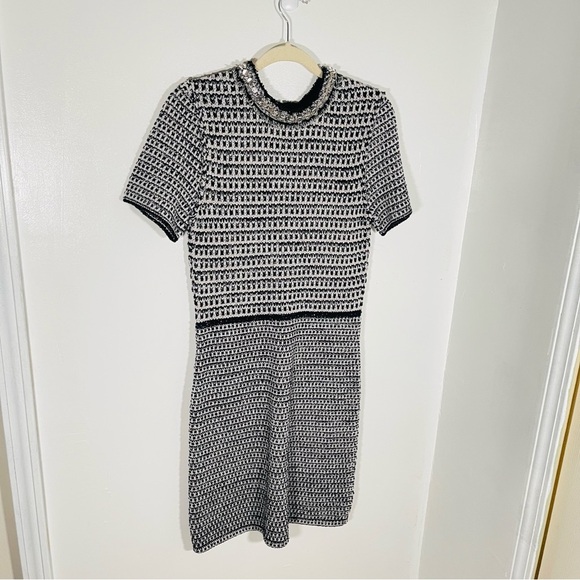 NEW Tory Burch Embellished Fringe Tweed Dress Office Resortwear Career Modest - Picture 3 of 11